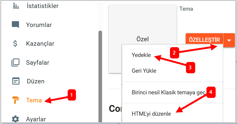 Blogger Mobil URL Uzantısını Kaldırma-1