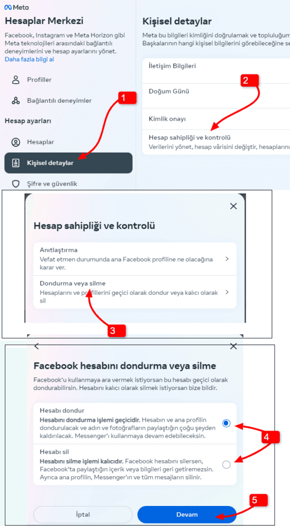 Facebook hesap silme-2
