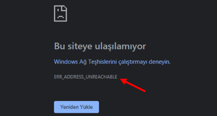 ERR_ADDRESS_UNREACHABLE