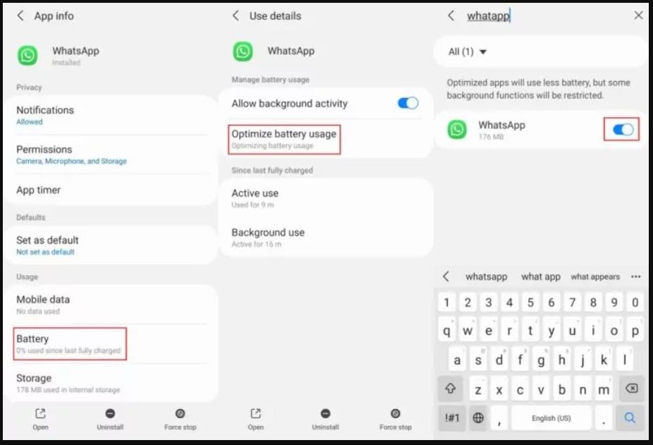 WhatsApp Arka Plan Etkinliğine İzin Verin
