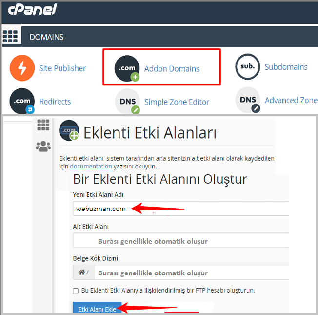 cPanel ile WordPress Domain Değiştirme-1