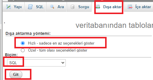 Alan Adı Değiştirme: Veritabanını Aktarma