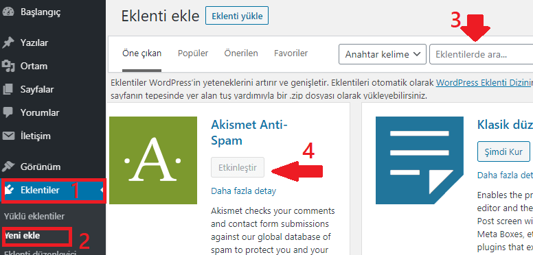 Wordpress Eklenti Yükleme-1