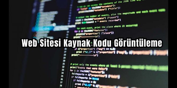 Web Sitesi Kaynak Kodu G&ouml;r&uuml;nt&uuml;leme Y&ouml;ntemleri