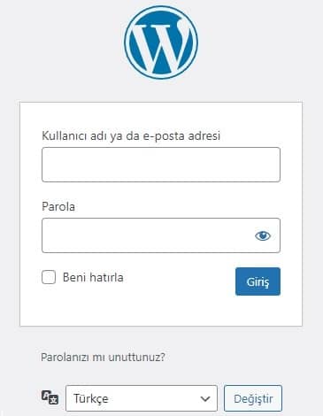 WP Giriş Paneli